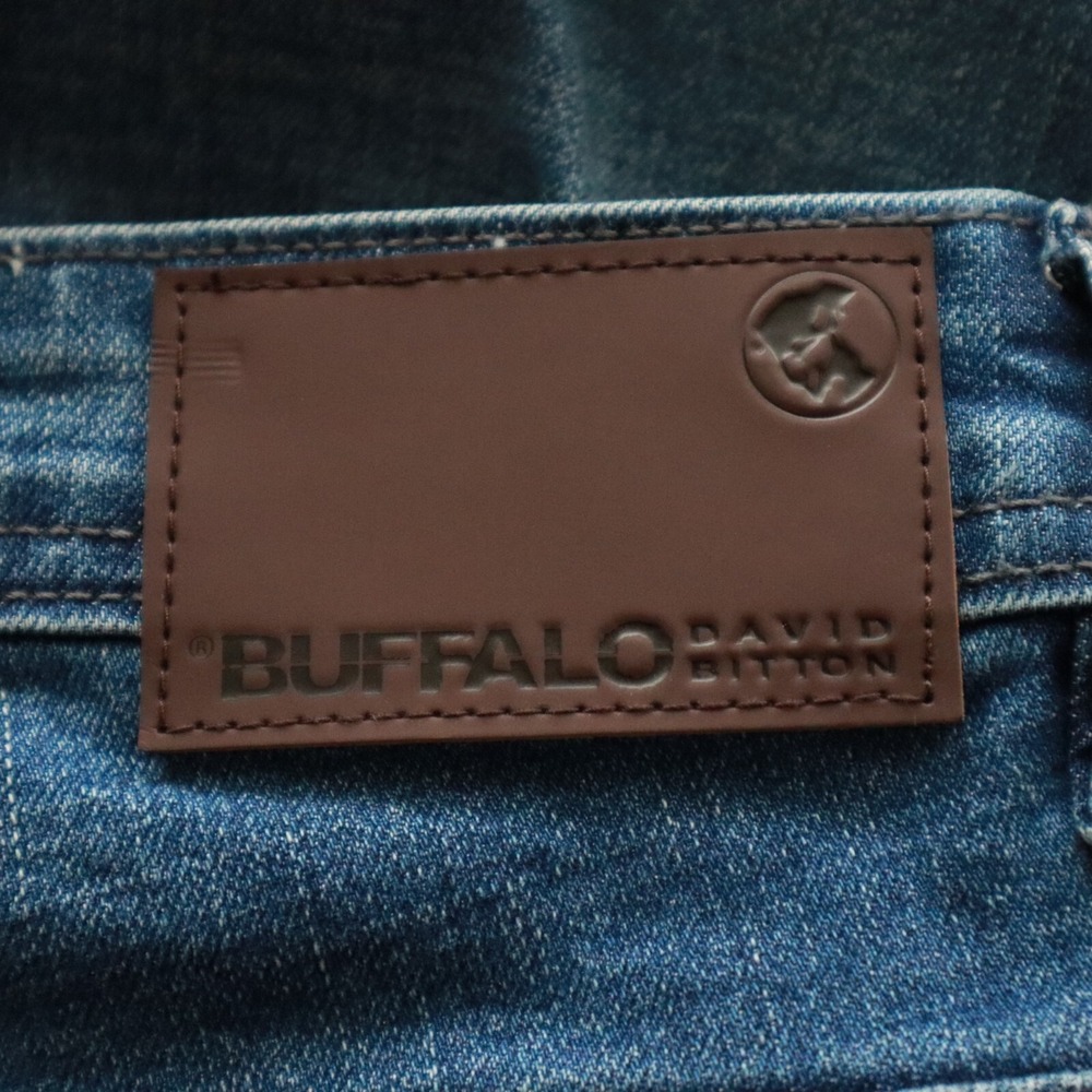 Buffalo David Bitton Jeans Mens 38x30 Jackson Straight Stretch Flex Denim Blue - Picture 8 of 10
